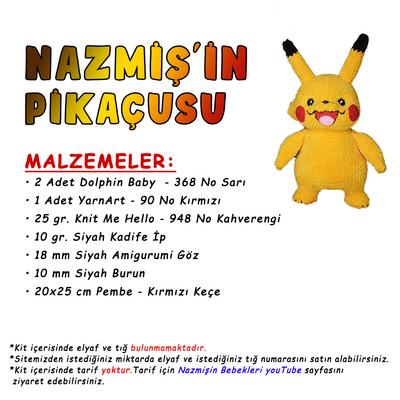 Nazmişin Pikaçusu Amigurumi Malzemeleri