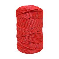 Neon Pembe - Simli Polyester Makrome İpi 200 gr.