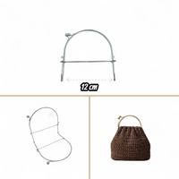 Öpücük Model Metal Çanta Klipsi - 12 cm Gümüş