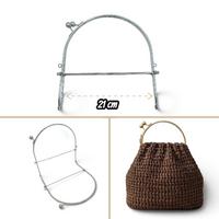 Öpücük Model Metal Çanta Klipsi - 21 cm Gümüş