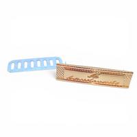 PL10 Gold Metal Plaka / Metal Etiket Adet - 39.5x10 mm