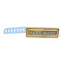 PL12 Gold Metal Plaka / Metal Etiket Adet - 39.5x10 mm