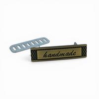 PL9 Eskitme Gold Metal Plaka / Metal Etiket Adet - 39.5x10 mm