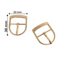 PT15 - Metal Patik Toka Aparatı Çifti - Gold (3.2x3.6 cm)