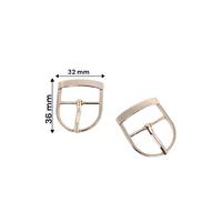 PT17 - Metal Patik Toka Aparatı Çifti - Gümüş (3.2x3.6 cm)