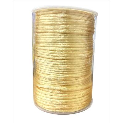 Saten - Floş İp (Sıçan Kuyruğu)  - Açık Sarı 90 mt - 2mm (KALIN)