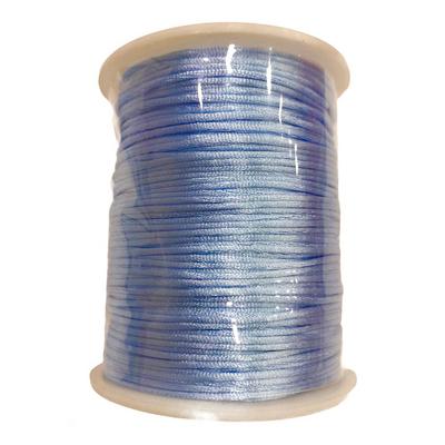 Saten - Floş İp (Sıçan Kuyruğu)  - Bebe Mavi  90 mt - 2mm (KALIN)