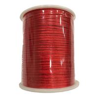 Saten - Floş İp (Sıçan Kuyruğu)  - Kırmızı 90 mt - 2mm (KALIN)