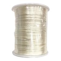 Saten - Floş İp (Sıçan Kuyruğu)  - Krem 90 mt - 2mm (KALIN)