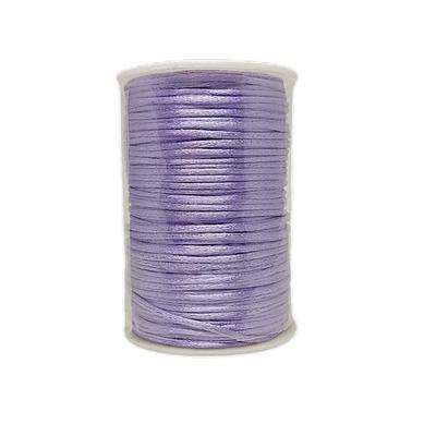 Saten - Floş İp (Sıçan Kuyruğu)  - Lila 90 mt - 2mm (KALIN)