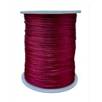 Saten - Floş İp (Sıçan Kuyruğu) Koyu Fuşya - 100 mt - İnce