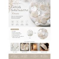 Şeffaf Gerçek Sedef Çanta Pullu / Aksesuar Pullu - 30 mm (25 gr.)