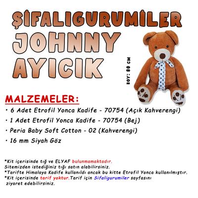 Şifalıgurumiler ELYAFSIZ Johnny Ayıcık Amigurumi Kiti