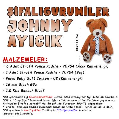 Şifalıgurumiler Johnny Ayıcık Amigurumi Kiti