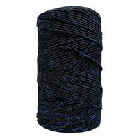 Siyah - Mavli Simli 1.5 mm Simli Slim Supla (Supra) Çanta ve Runner İpi - 180-200 gr. 200 mt.