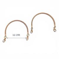 12 cm Spiral Metal Çanta Sapı ÇİFTİ - Gold