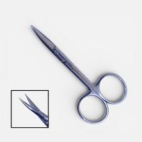 Sultan Ucu Kıvrımlı Nakış Makası - Gümüş