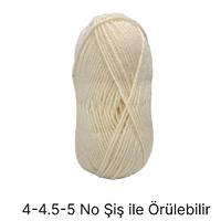 T472 - 118 gr.  % 75 yün krem rengi  İhraç Fazlası İp