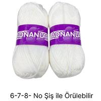 T505 -  200 gr. (2 Adet ) Yumuşak doku spagetti kalınlık beyaz İhraç Fazlası İp