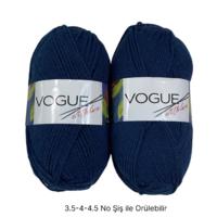 T796 -  200 gr.  (2 Adet) Nako vogue Yumuşak Doku lacivert İhraç Fazlası İp