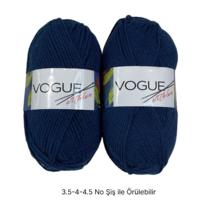 T813 - 190 gr. (2 Adet) Nako vogue Yumuşak Doku lacivert İhraç Fazlası İp