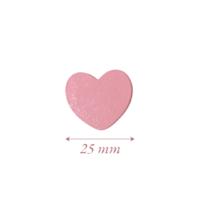 Toz Pembe Ahşap Kalp Boncuk - 25mm