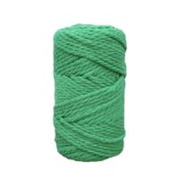 Benetton Yeşil 3 Burgulu 3(Büküm)Taranabilir Makrome İp - 3mm 250gr