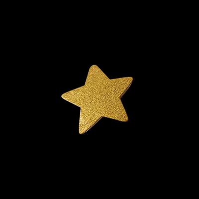 Yıldız Figürlü Gold Ahşap Boncuk - 10 mm