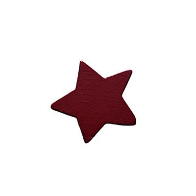 Yıldız Figürlü Mürdüm Ahşap Boncuk - 10 mm