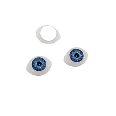 12x16 mm Mavi Oval Plastik Oyuncak Göz Çifti - Kendinden Yapışkanlı  Gerçekçi Göz