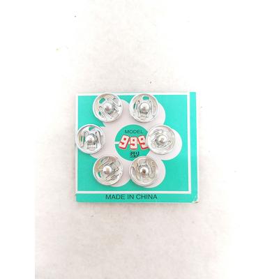 2 No Gümüş 6'lı Çıt Çıt Düğme - 10 mm