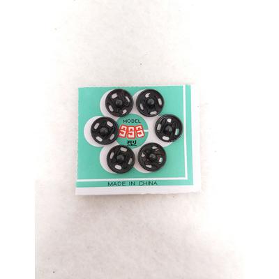 2 No Siyah 6'lı Çıt Çıt Düğme - 10 mm
