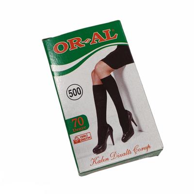 500 No Oral Mus Dizaltı Çorap (Yeşil Kutu) - Siyah