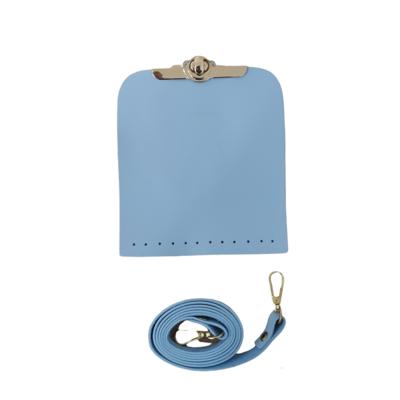 Bebe Mavi Metal Detaylı Kapaklı Askılı Telefon Çanta Kiti