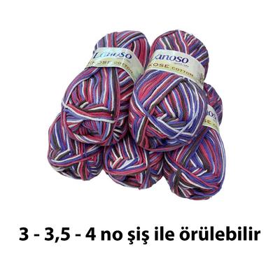 İ2977 - 500 gr. (5 Adet) Lanoso Ekose Cotton (%100 Pamuk) Color 804 