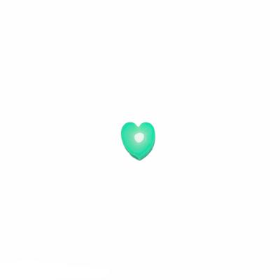 Kalp Koyu Yeşil Fimo Boncuk - 1 Adet