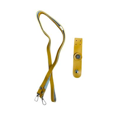 Sarı Örme Telefon Kabı Sapı ve Mıknatıslı Kapama Seti - 120 cm