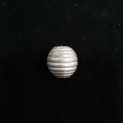 Gümüş Ahşap Top Boncuk - 20 mm