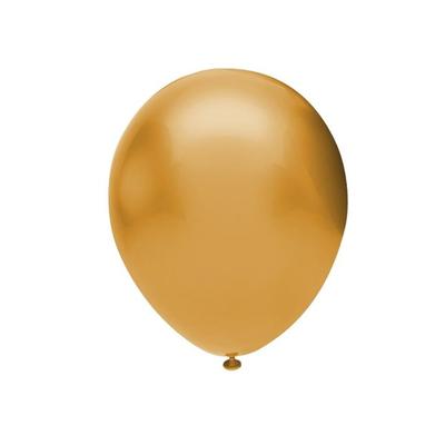 Metalik Altın Balon - 10 Adet