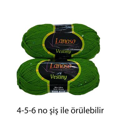 T159 -  200 gr.  Lanosso pullu yeşil İhraç Fazlası İp